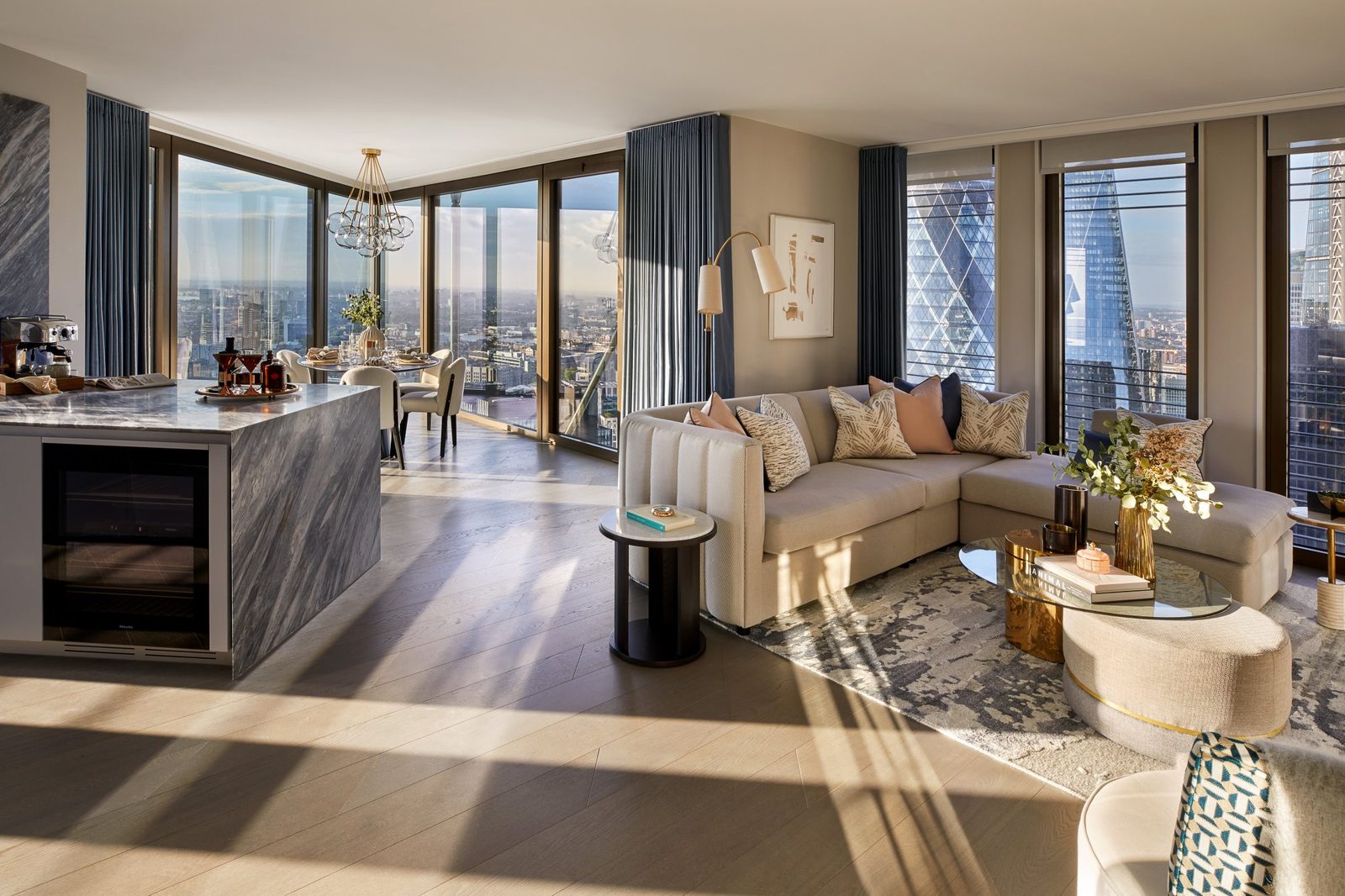 Bishopsgate City of London Emperador Light & Bardiglio Marble - Commercial — Roma Marble