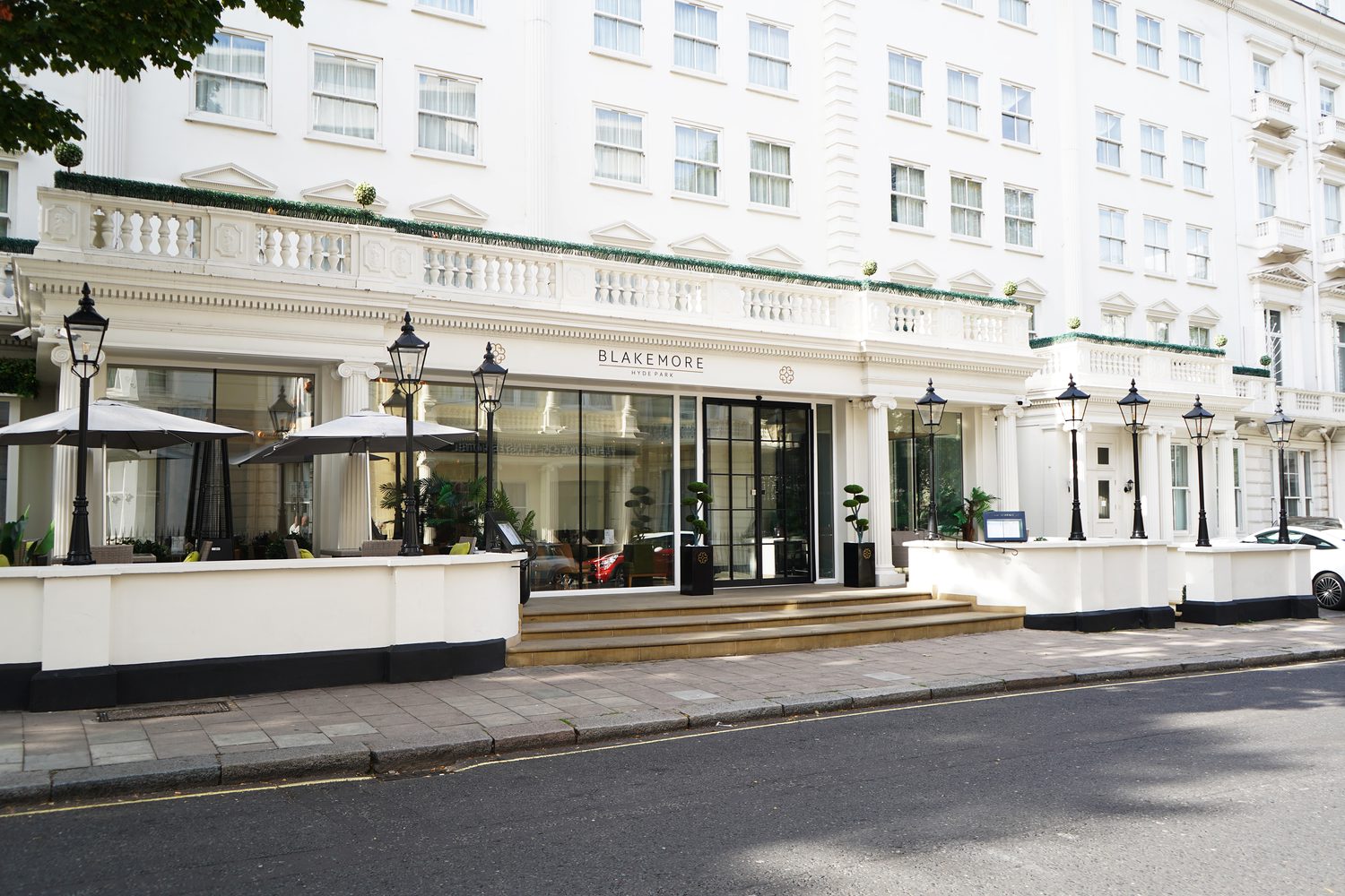 The Blakemore Hotel Hyde Park frontage, London - Roma Marble