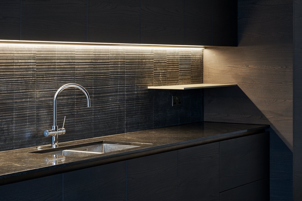 Taj Mahal Polished Finish splashbacks and worktops — Chiltern Place, Roma Marble
