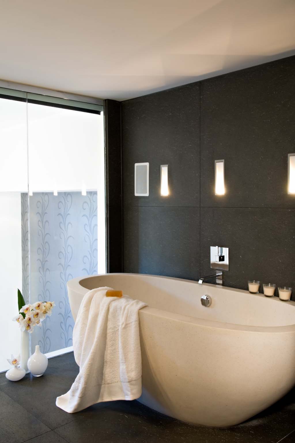 Basaltite bathroom by Roma Marble, London