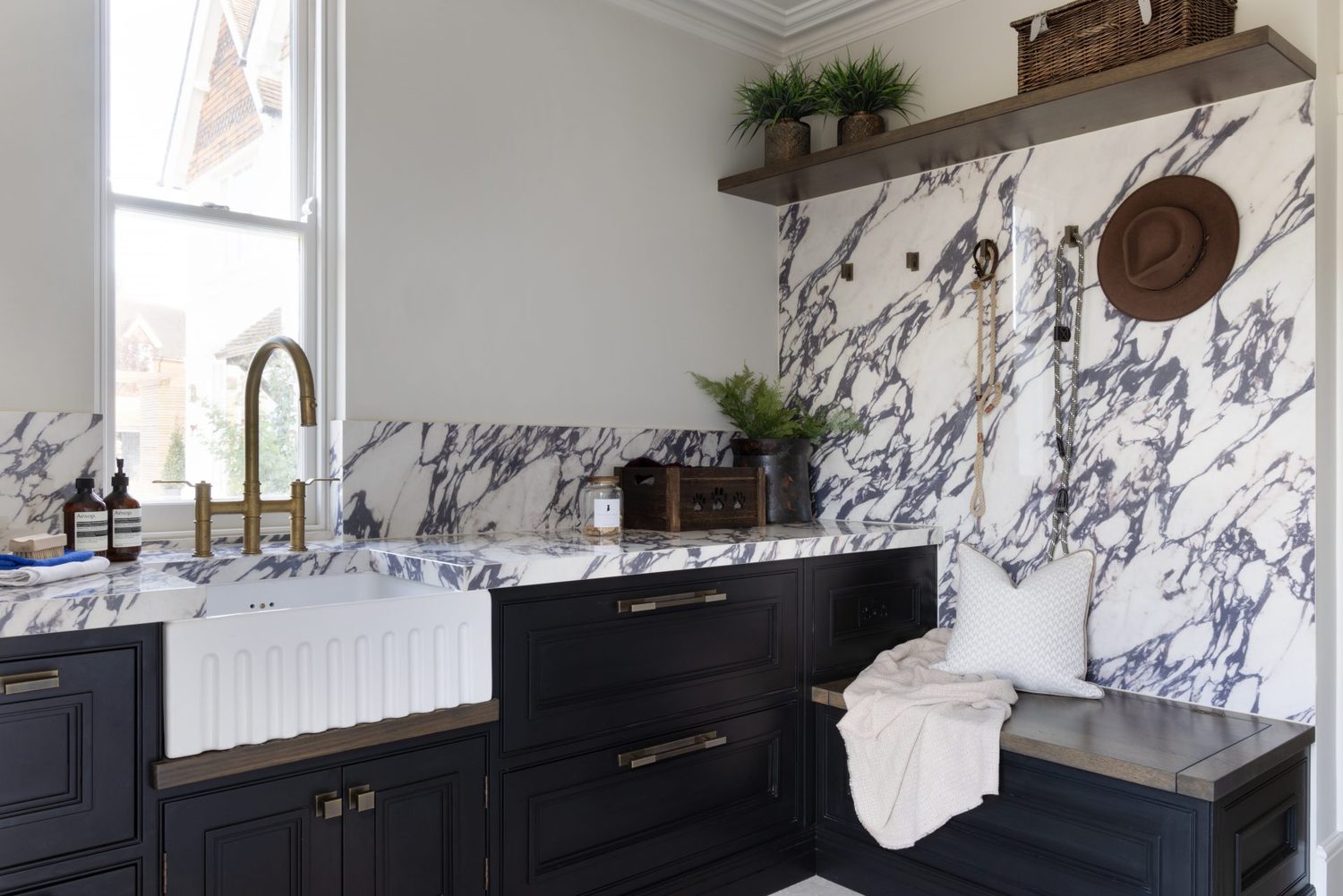 Calacatta Viola Porcelain kitchen by Roma Marble, London