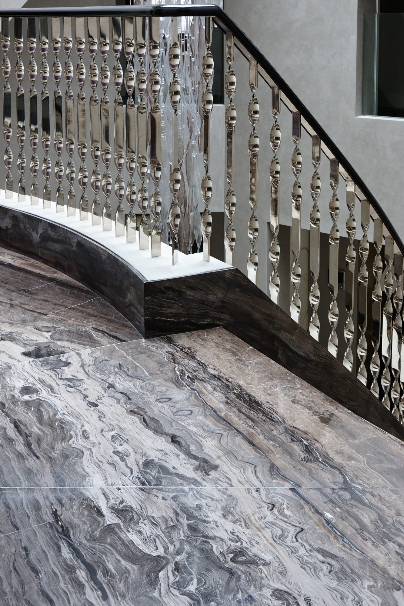 Cappuccino staircase by Roma Marble, London