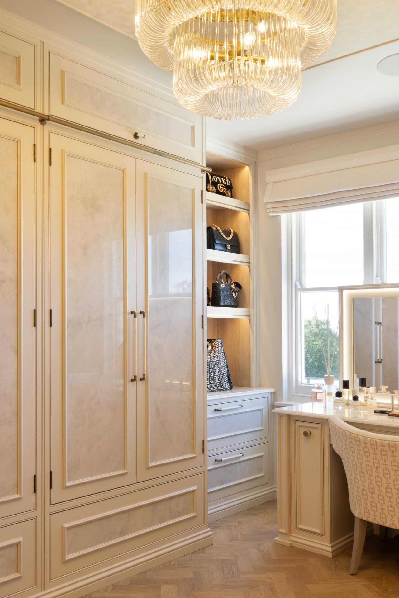 Crystal Ice Porcelain dressing room by Roma Marble, London