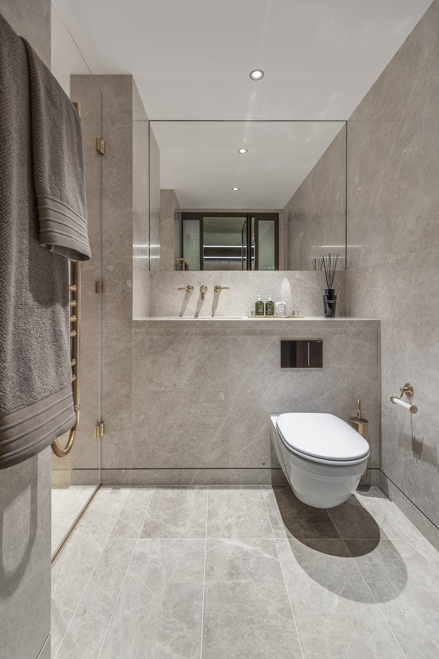 Light Emperador bathroom by Roma Marble, London