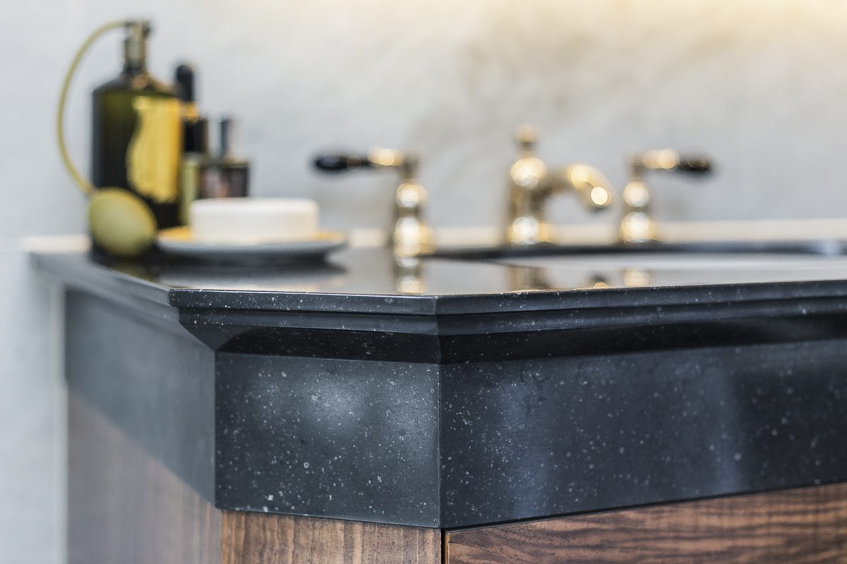 Nero Galaxy bathroom by Roma Marble, London