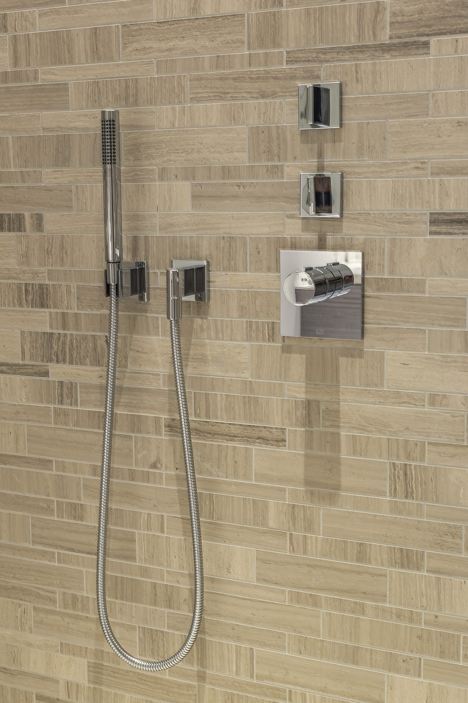 Noce Travertine bathroom by Roma Marble, London
