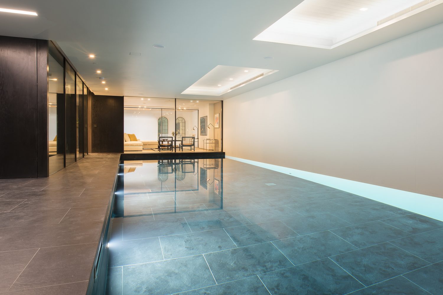 Pietra Cardosa swimming pool by Roma Marble, London