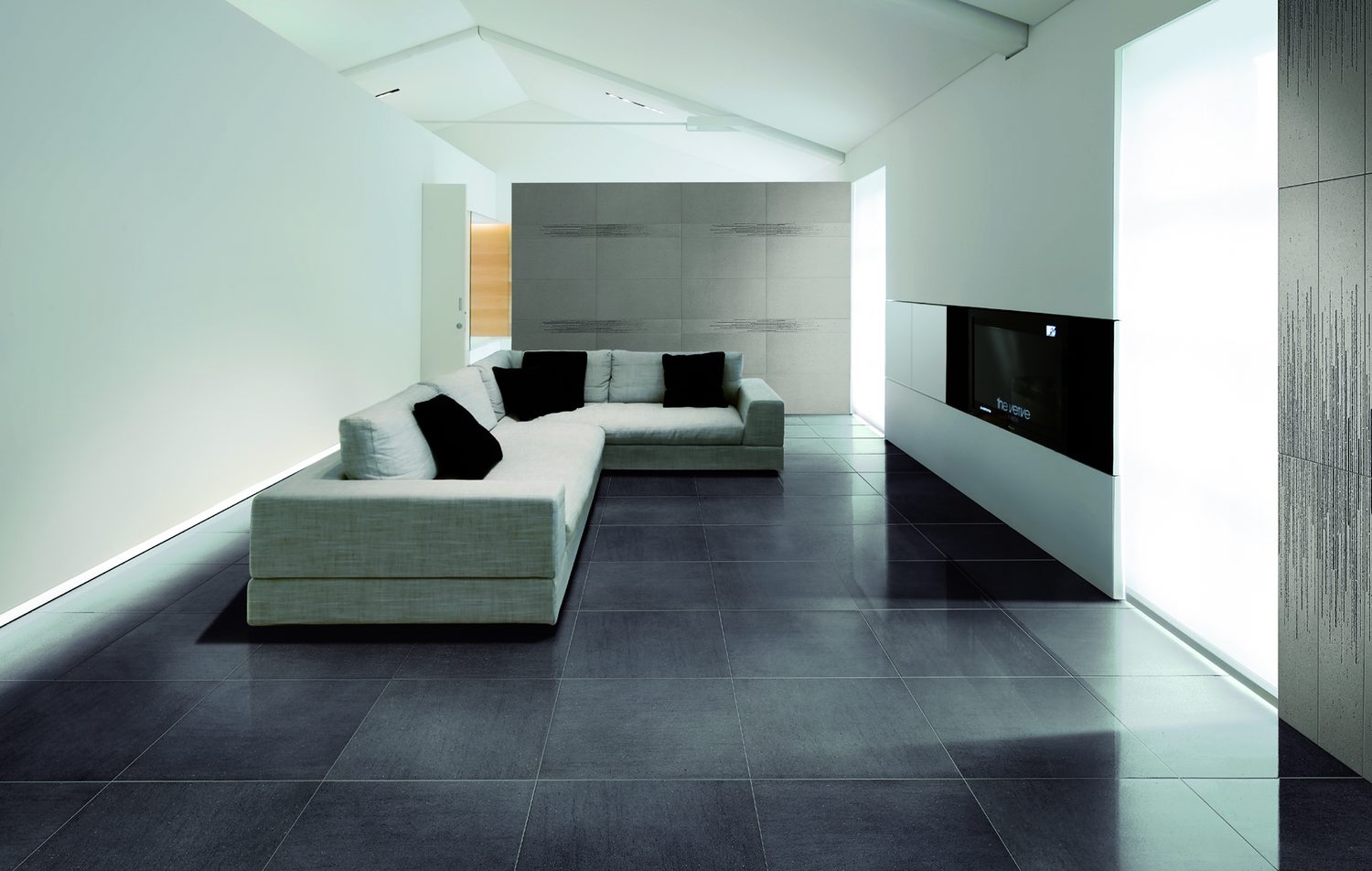 Pietra Cardosa living room by Roma Marble, London