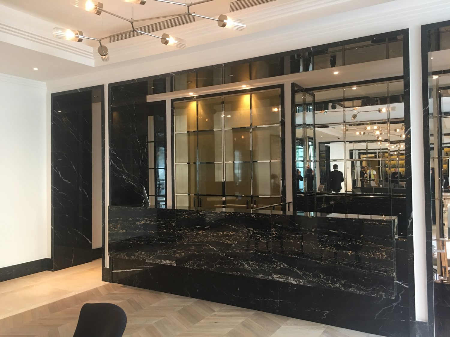 Portoro Gold bar by Roma Marble, London