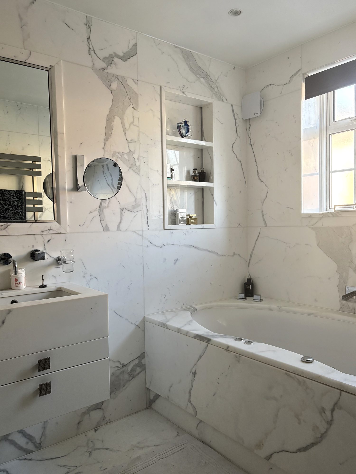 Statuario bathroom by Roma Marble, London