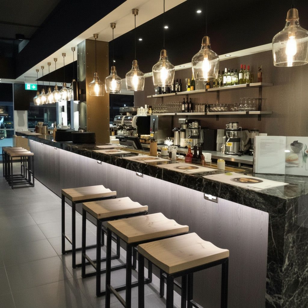 Verde Alpi bar by Roma Marble, London