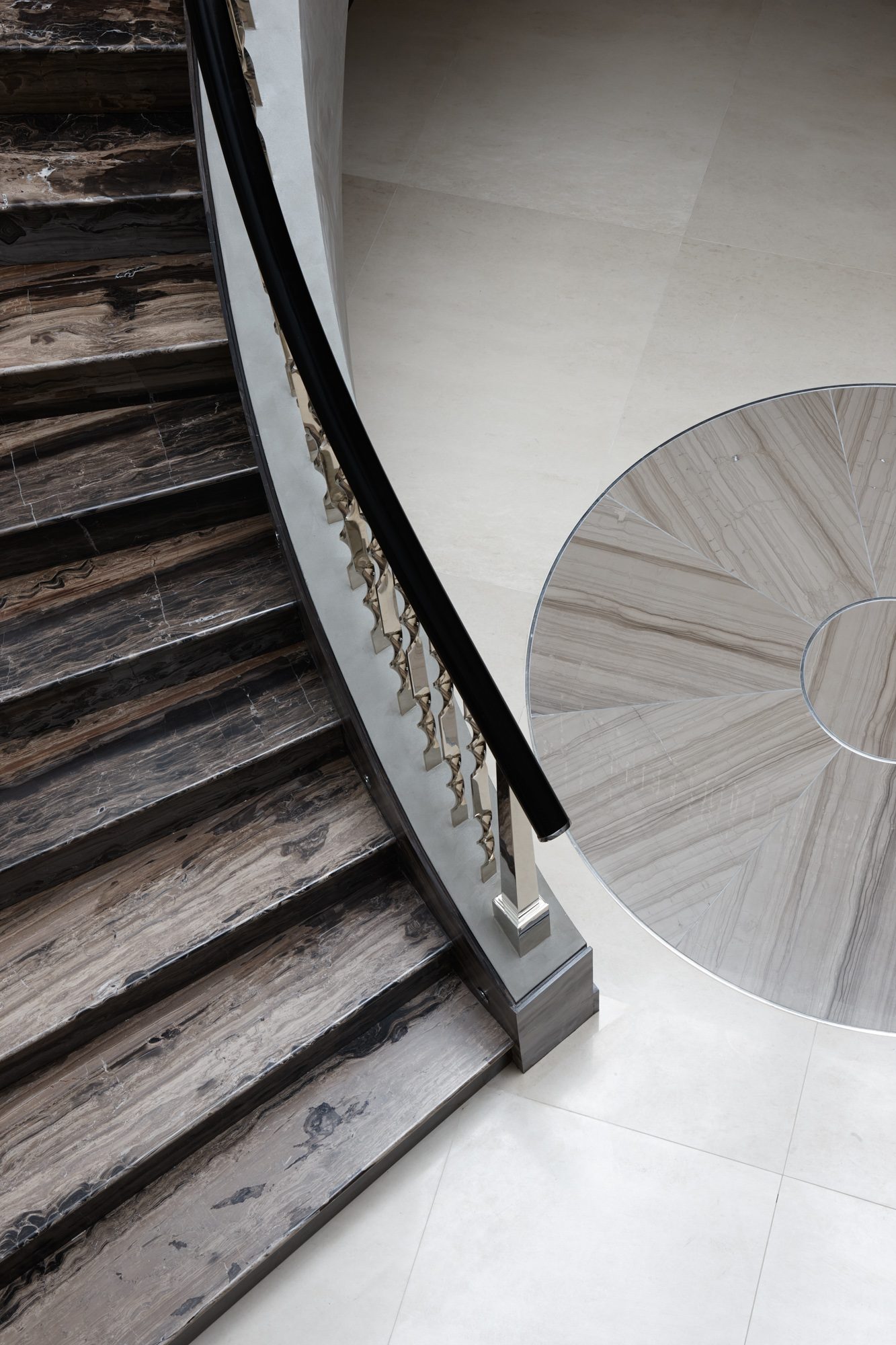 Nero Assoluto worktops, upstands and flooring in the kitchen — Cloak House, Roma Marble