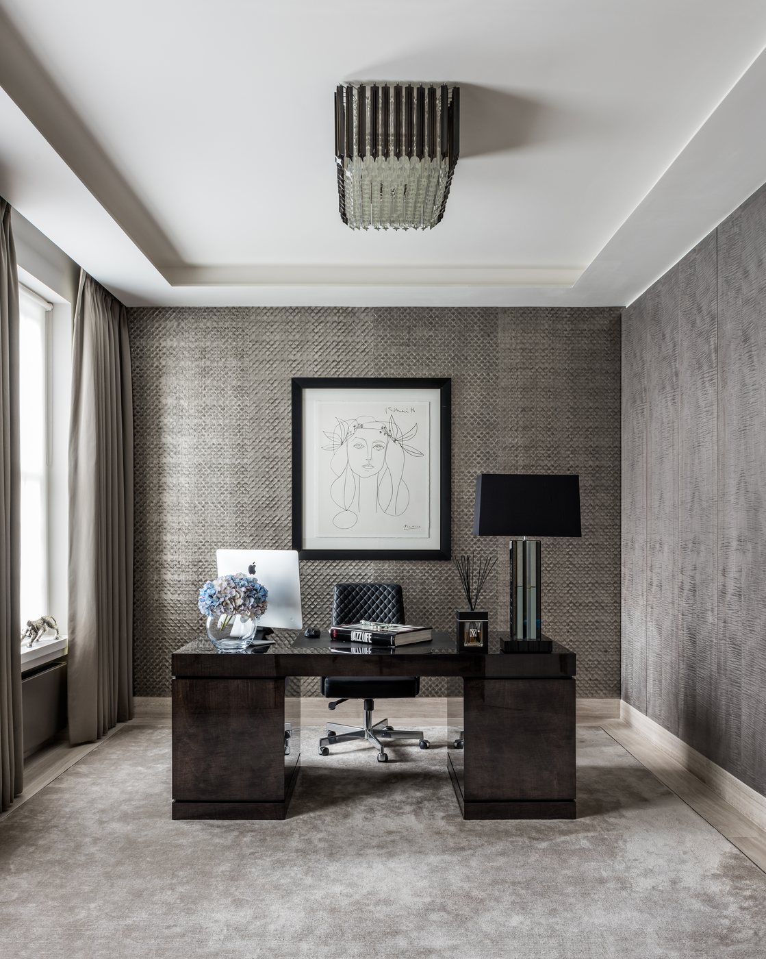 Filetto Light marble was selected for the floor borders across the office — Winnington Road, Roma Marble